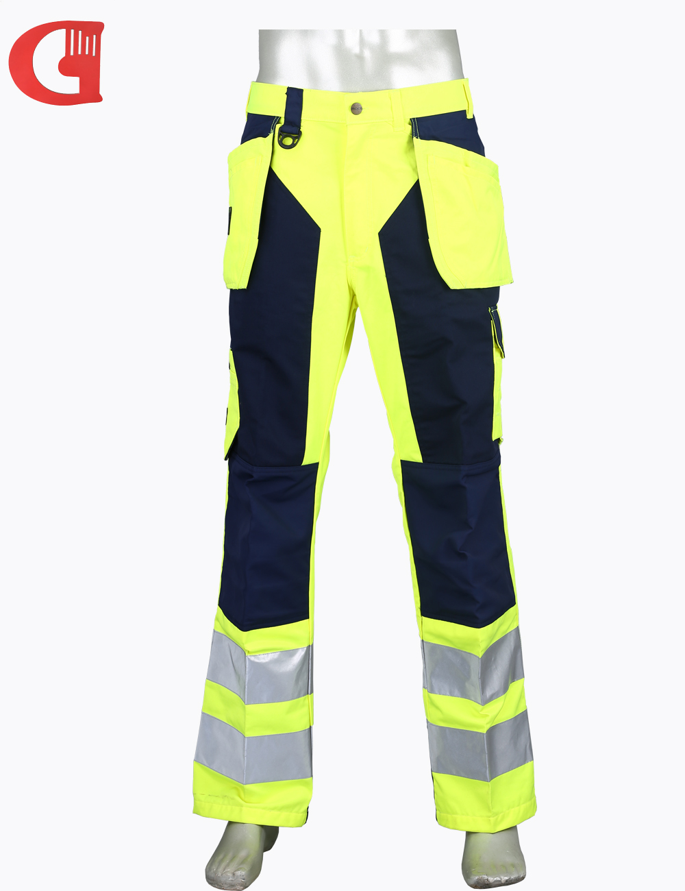 Bi-Color Safety Work Cargo pants,Hi Vis Cargo Work Trousers